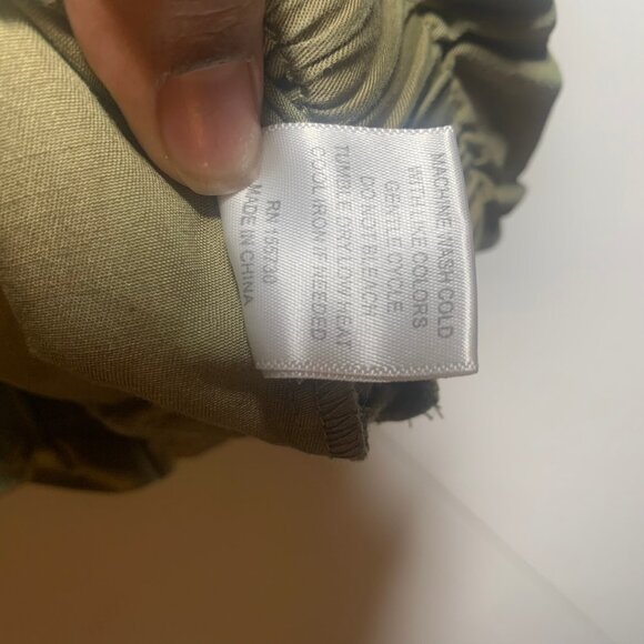 JANE AND DELANCEY WOMENS SMALL PAPER BAG SHORTS OLIVE ARMY GREEN CARGO - Picture 12 of 15